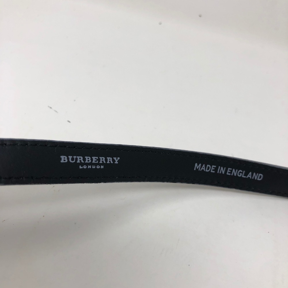 Burberry London Belt Womens 3cm Small Taupe Brown Skinny Leather Made in England - Picture 5 of 8